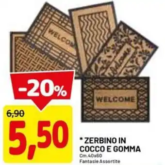 DPiù Zerbino in cocco e gomma offerta