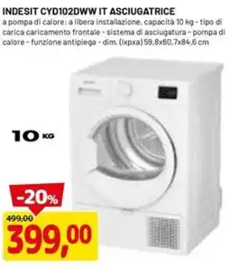 DPiù INDESIT CYD102DWW IT ASCIUGATRICE offerta