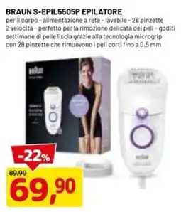 DPiù BRAUN S-EPIL5505P EPILATORE offerta