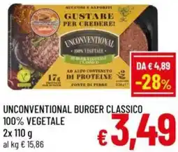 A&O Unconventional burger classico 100% vegetale offerta