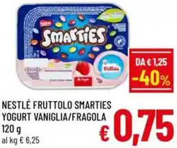 A&O Nestlé fruttolo smarties yogurt vaniglia/fragola offerta