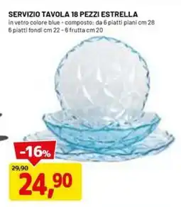 DPiù Servizio tavola 18 pezzi estrella offerta