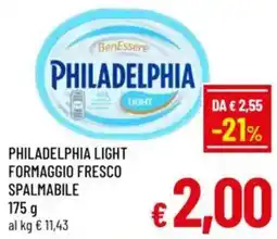 A&O Philadelphia light formaggio fresco spalmabile offerta