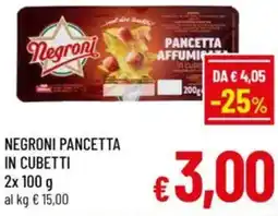 A&O Negroni pancetta in cubetti offerta