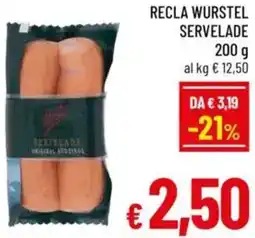 A&O Recla wurstel servelade offerta