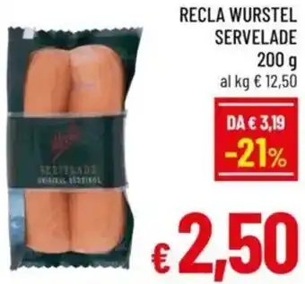 A&O Recla wurstel servelade offerta