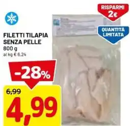DPiù Filetti tilapia senza pelle offerta