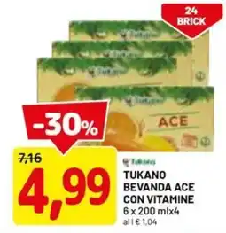 DPiù Tukano bevanda ace con vitamine offerta