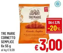 A&O Tre marie cornetto semplice offerta