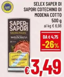 A&O Selex saper di sapori cotechino di modena cotto offerta