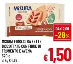 A&O Misura fibrextra fette biscottate con fibre di frumento e avena offerta