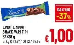 A&O Lindt lindor snack offerta