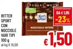 A&O Ritter sport con nocciole offerta