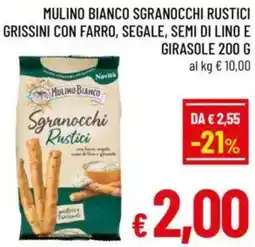 A&O Mulino bianco sgranocchi rustici grissini con farro, segale, semi di lino e girasole offerta