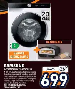 Unieuro SAMSUNG LAVATRICEWW11DG6B85LKU3 offerta