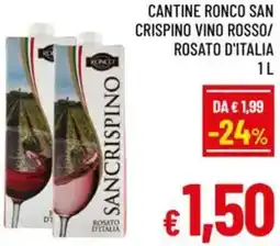 A&O Cantine ronco san crispino vino rosso/ rosato d'italia offerta