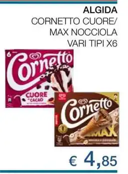 Coop ALGIDA CORNETTO CUORE/MAX NOCCIOLA offerta