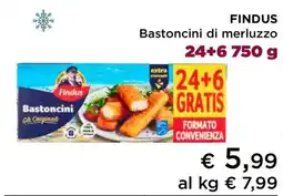 Coop Findus Bastoncini di Merluzzo offerta