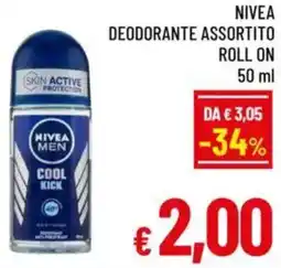 A&O Nivea deodorante assortito roll on offerta