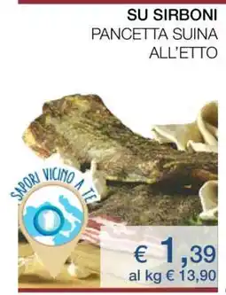 Coop SU SIRBONI PANCETTA SUINA ALL’ETTO offerta