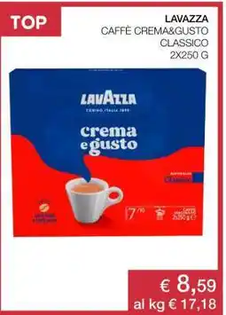 Coop LAVAZZA CAFFÈ CREMA&GUSTO CLASSICO 2X250 G offerta