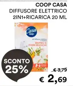 Coop COOP CASA DIFFUSORE ELETTRICO 2IN1+RICARICA 20 ML offerta