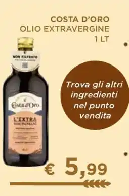 Coop COSTA D’ORO OLIO EXTRAVERGINE 1 LT offerta