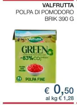 Coop VALFRUTTA POLPA DI POMODORO BRIK 390 G offerta