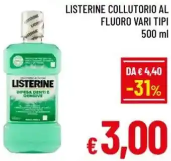 A&O Listerine collutorio al fluoro offerta