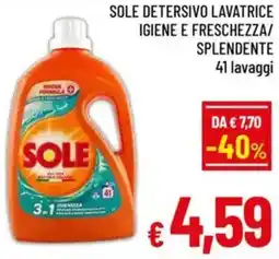 A&O Sole detersivo lavatrice igiene e freschezza/ splendente offerta