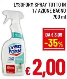 A&O Lysoform spray tutto in 1/ azione bagno offerta