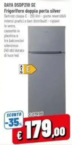 A&O DAYA DSDP210 SE Frigorifero doppia porta silver offerta