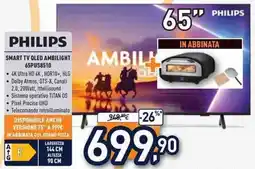 Unieuro PHILIPSMART TV QLED AMBILIGHT 65PUS8510 offerta
