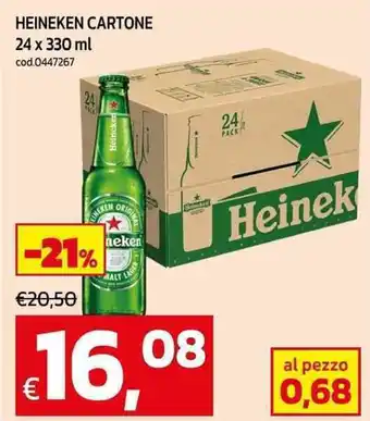C+C maxigross Heineken cartone offerta