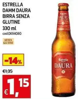 C+C maxigross Estrella damm daura birra senza glutine offerta