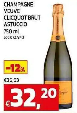 C+C maxigross Champagne veuve clicquot brut astuccio offerta