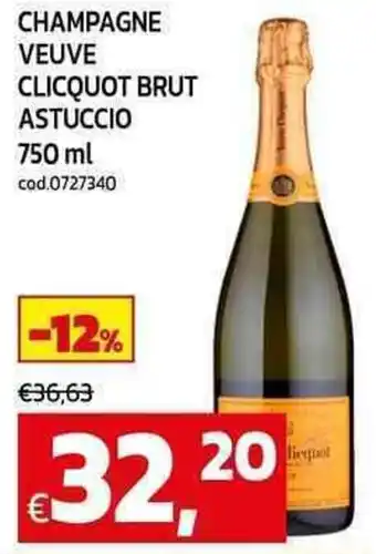 C+C maxigross Champagne veuve clicquot brut astuccio offerta
