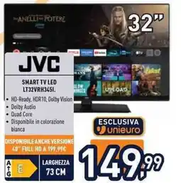 Unieuro JVC SMART TV LED LT32VRH3451. offerta