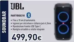 Unieuro JBL PARTYBOX310 offerta