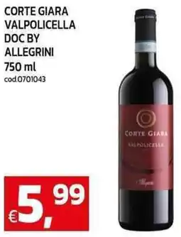 C+C maxigross Corte giara valpolicella doc by allegrini offerta