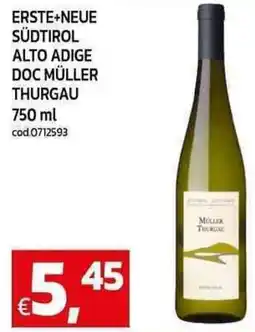 C+C maxigross Erste+neue südtirol alto adige doc müller thurgau offerta