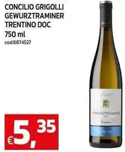 C+C maxigross Concilio grigolli gewurztraminer trentino doc offerta