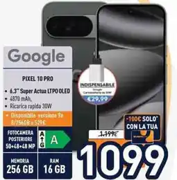 Unieuro Google PIXEL 10 PRO offerta