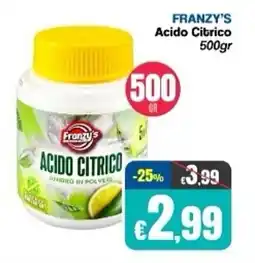 Franzy's FRANZY'S Acido Citrico offerta