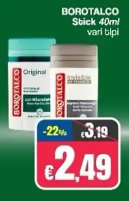 Franzy's BOROTALCO Stick offerta