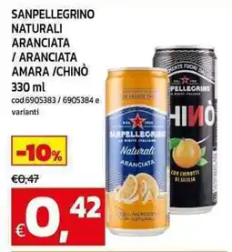 C+C maxigross Sanpellegrino naturali aranciata / aranciata amara /chinò offerta