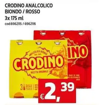 C+C maxigross Crodino analcolico biondo / rosso offerta