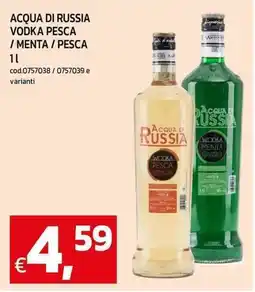 C+C maxigross Acqua di russia vodka pesca /menta / pesca offerta