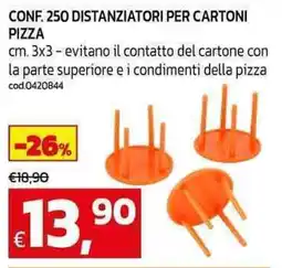 C+C maxigross Conf. 250 distanziatori per cartoni pizza offerta