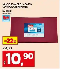 C+C maxigross Vanto tovaglie in carta 100x100 cm bordeaux offerta